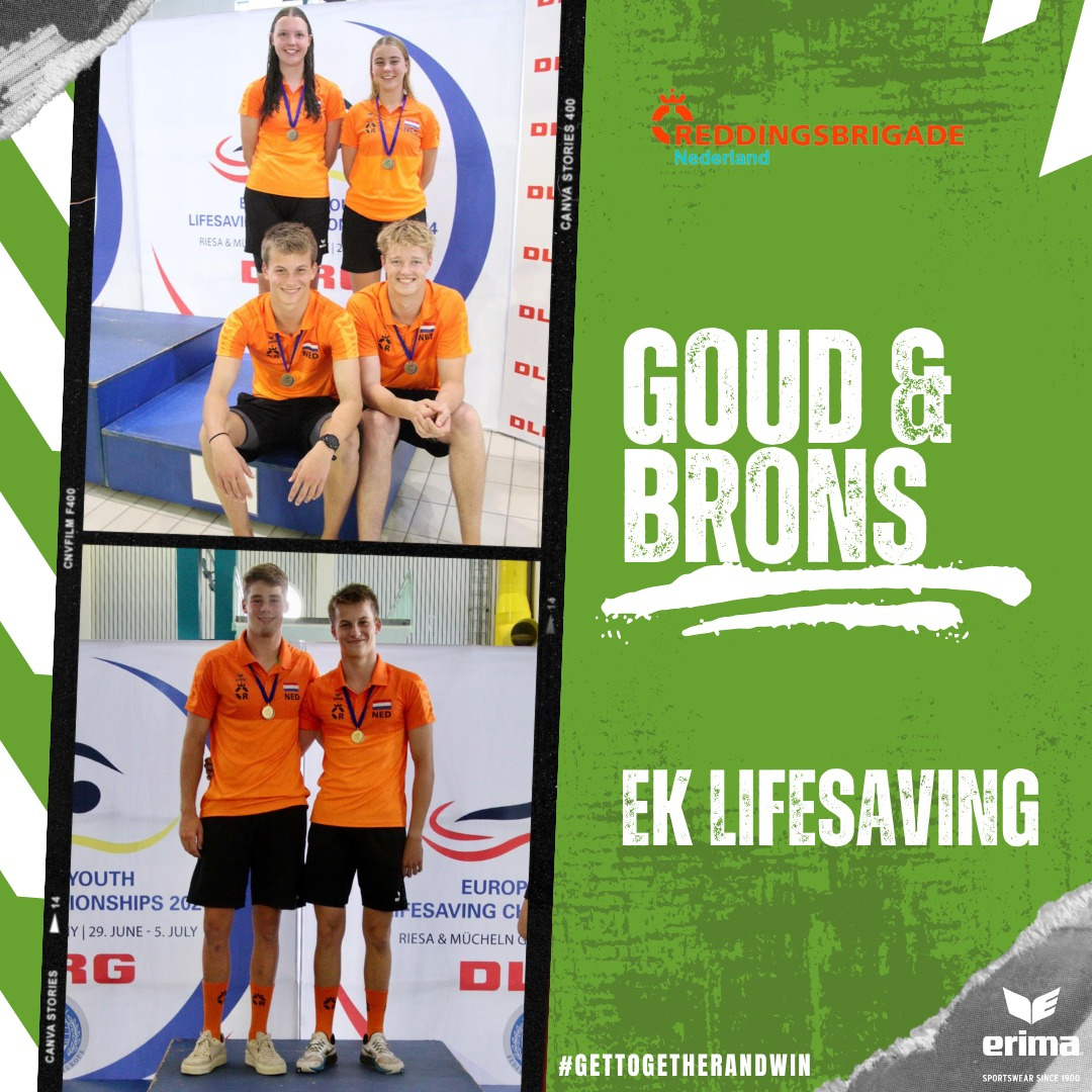 GOUD EN BRONS OP JEUGD EK LIFESAVING